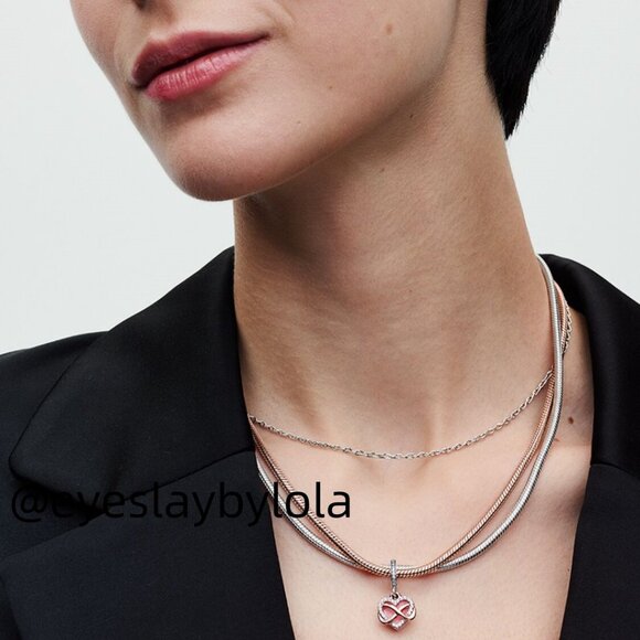 Pandora Sparkling Infinity Heart Dangle Charm - Picture 5 of 7